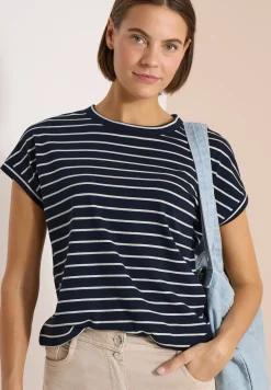 Shirt met ronde hals en strepen