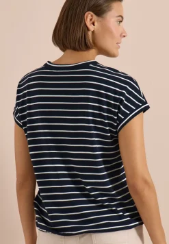 Shirt met ronde hals en strepen