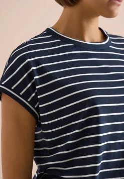 Shirt met ronde hals en strepen