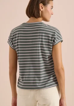 Shirt met ronde hals en strepen