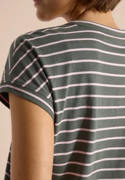 Shirt met ronde hals en strepen