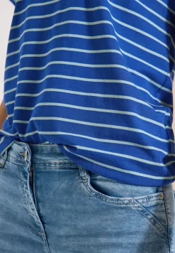 Shirt met ronde hals en strepen