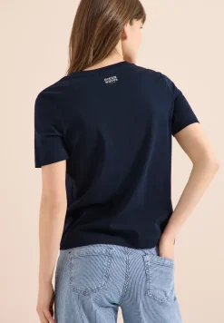 Shirt met ronde hals en tekst