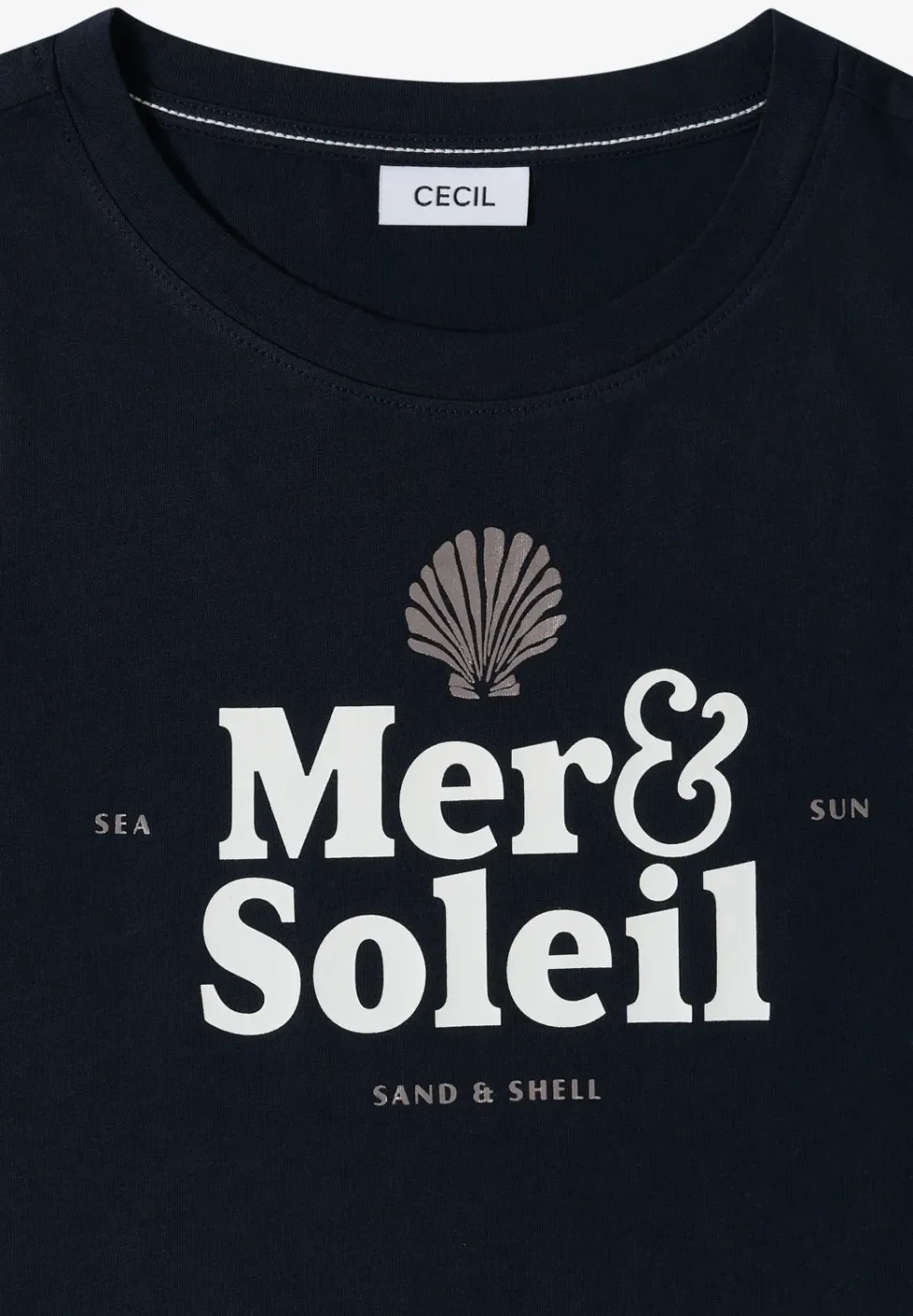 Shirt met ronde hals en tekst