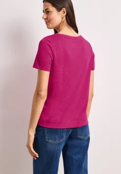 Shirt met ronde hals en tekst