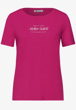 Shirt met ronde hals en tekst