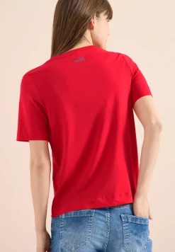 Shirt met ronde hals en tekst