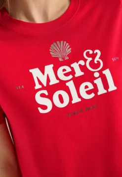 Shirt met ronde hals en tekst