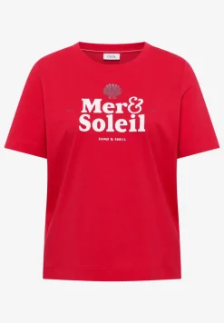 Shirt met ronde hals en tekst