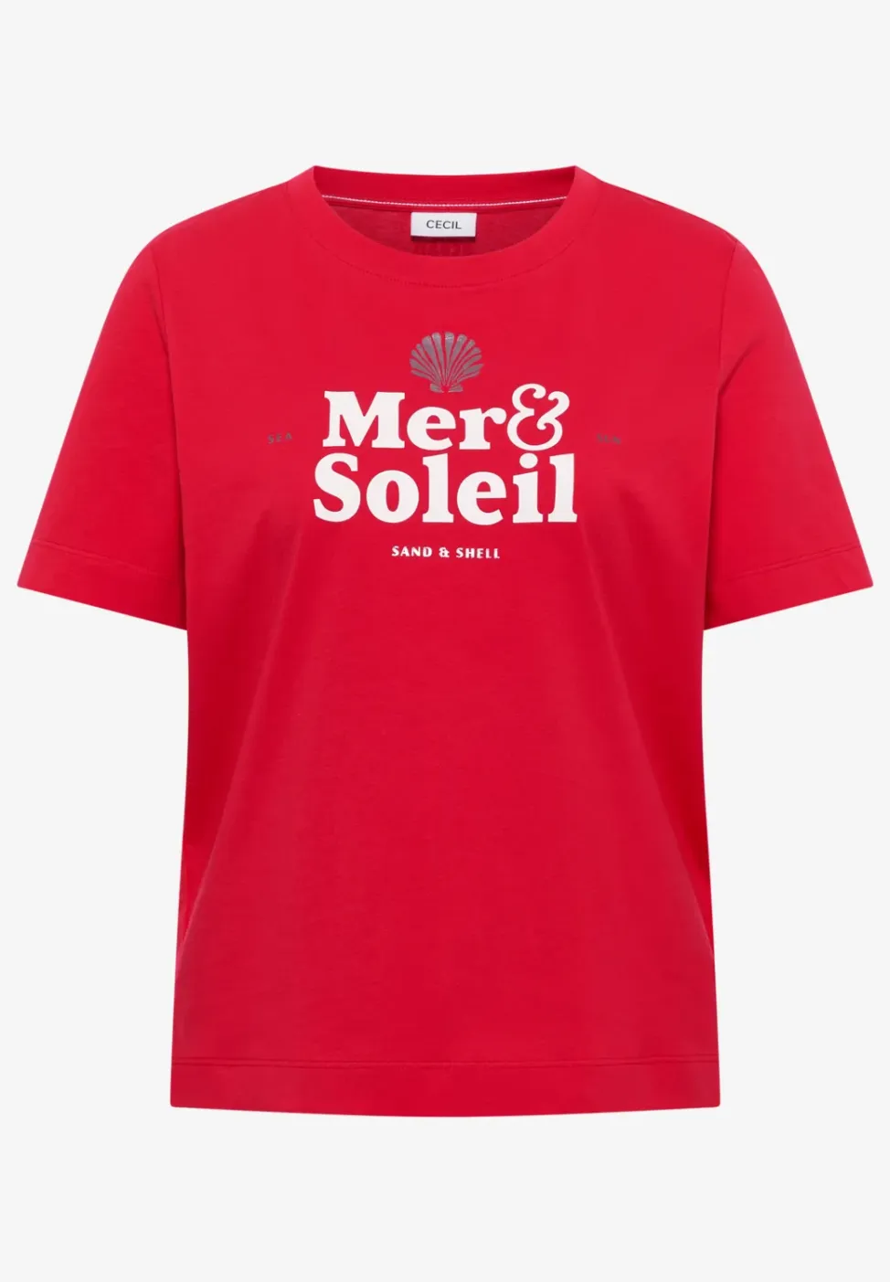 Shirt met ronde hals en tekst