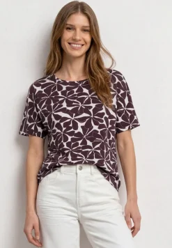 Shirt met ronde hals en zebraprint
