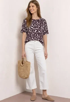 Shirt met ronde hals en zebraprint