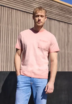 Shirt met ronde hals in garment dye-look