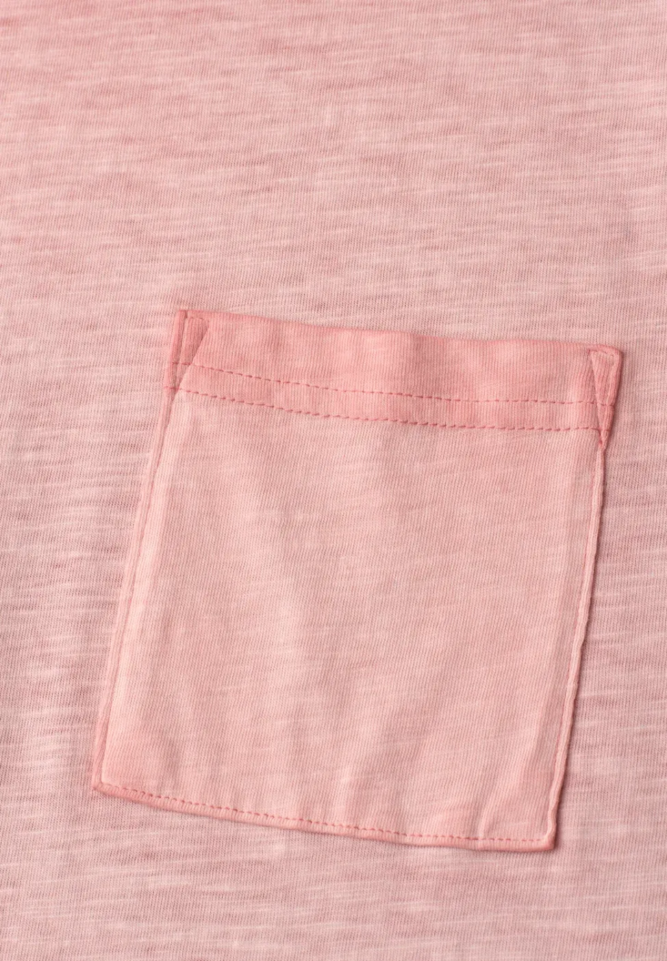 Shirt met ronde hals in garment dye-look