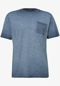 Shirt met ronde hals in garment dye-look
