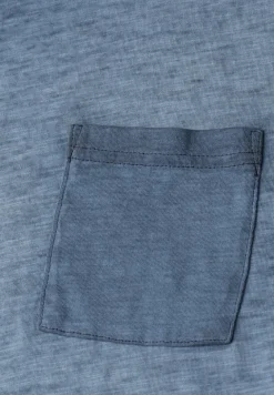 Shirt met ronde hals in garment dye-look