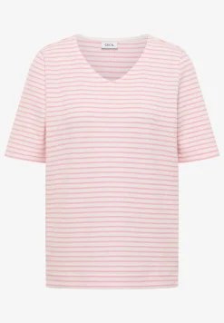 Shirt met ronde V-hals