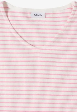 Shirt met ronde V-hals