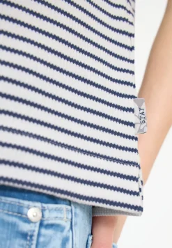 Shirt met ronde V-hals