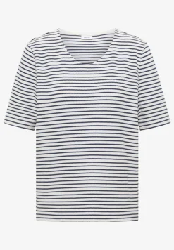 Shirt met ronde V-hals