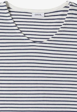 Shirt met ronde V-hals