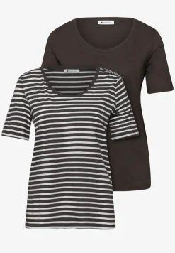 Shirt met ronde V-hals in een pak van 2