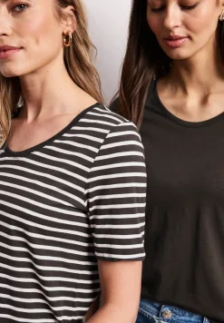 Shirt met ronde V-hals in een pak van 2