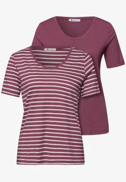 Shirt met ronde V-hals in een pak van 2