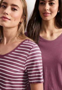 Shirt met ronde V-hals in een pak van 2
