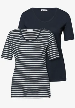 Shirt met ronde V-hals in een pak van 2
