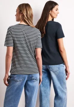 Shirt met ronde V-hals in een pak van 2
