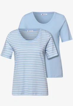 Shirt met ronde V-hals in een pak van 2
