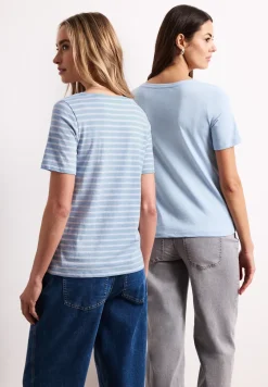 Shirt met ronde V-hals in een pak van 2
