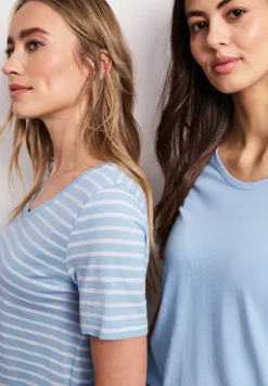 Shirt met ronde V-hals in een pak van 2