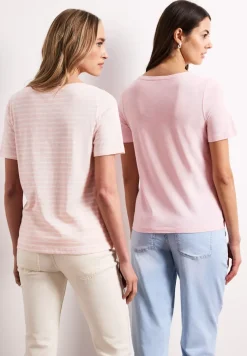 Shirt met ronde V-hals in een pak van 2
