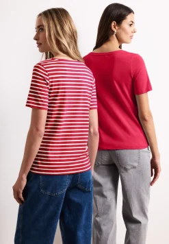 Shirt met ronde V-hals in een pak van 2