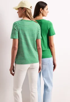 Shirt met ronde V-hals in een pak van 2