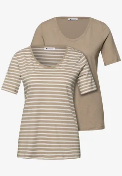 Shirt met ronde V-hals in een pak van 2