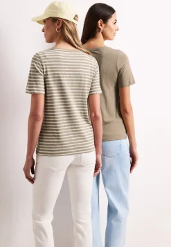Shirt met ronde V-hals in een pak van 2