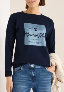 Shirt met satijnen print