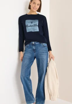 Shirt met satijnen print