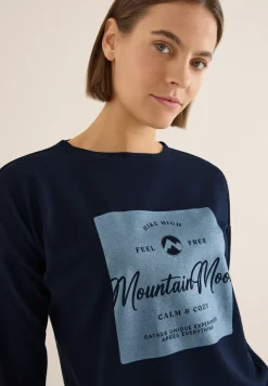 Shirt met satijnen print