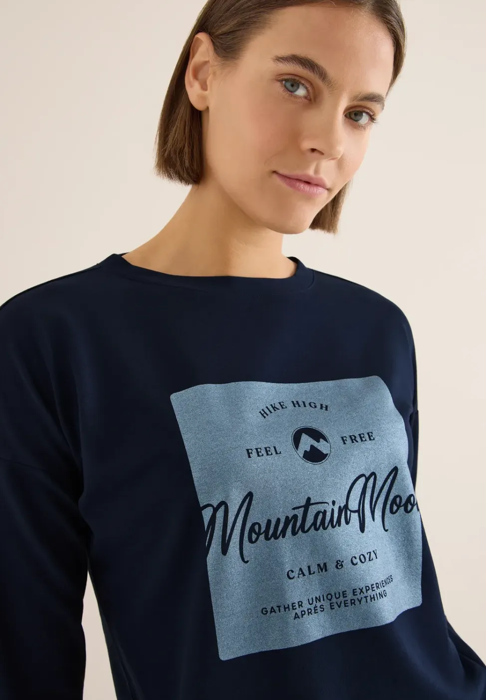 Shirt met satijnen print
