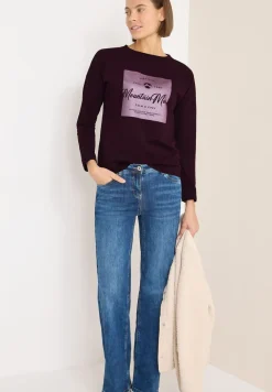 Shirt met satijnen print