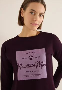 Shirt met satijnen print