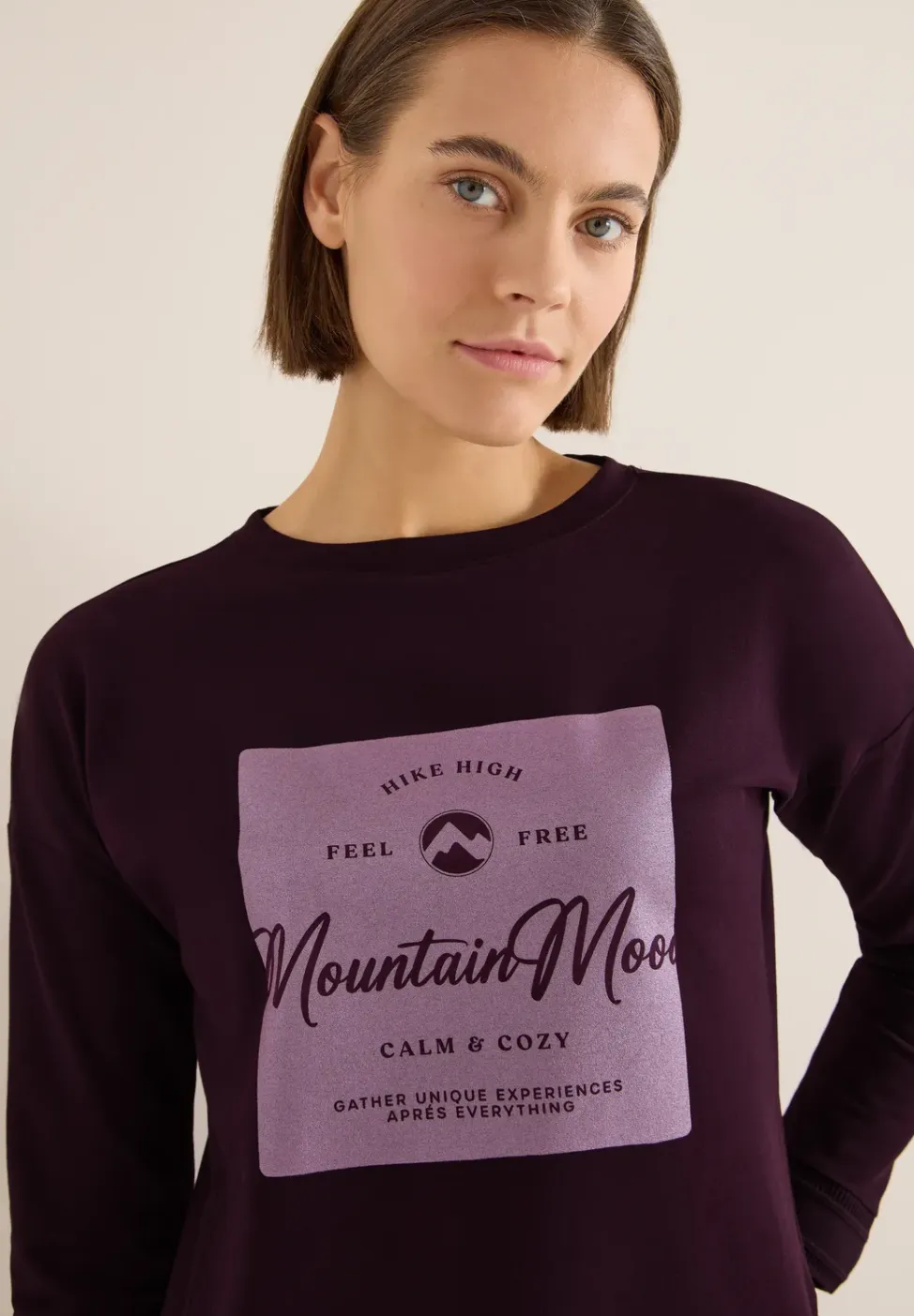 Shirt met satijnen print