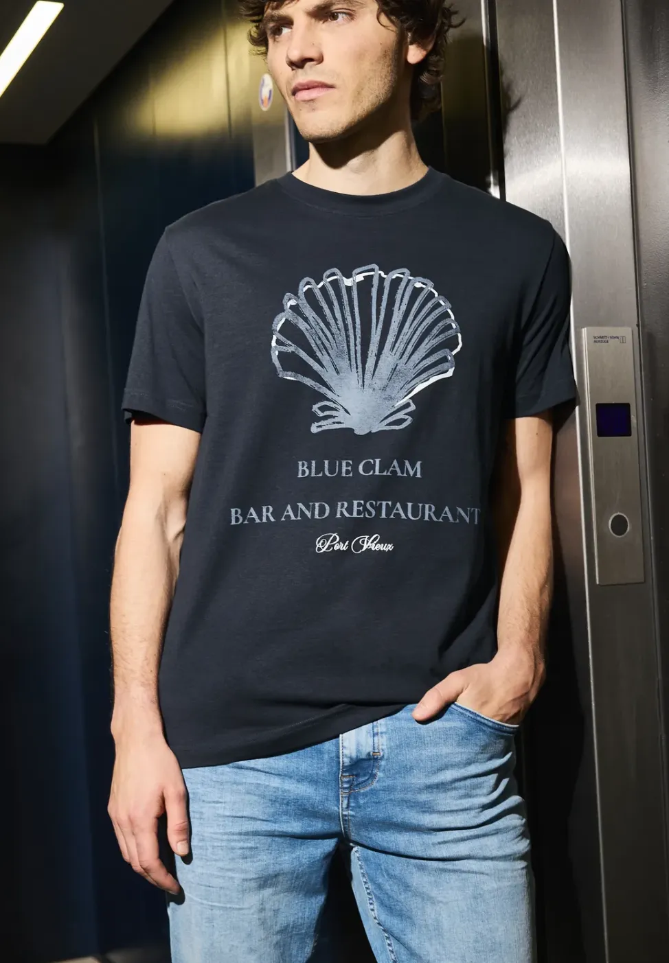 Shirt met schelpenprint