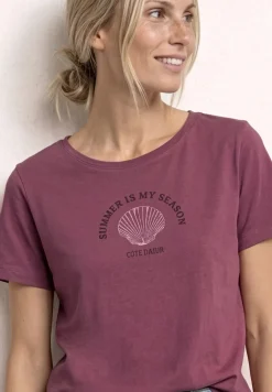 Shirt met schelpenprint