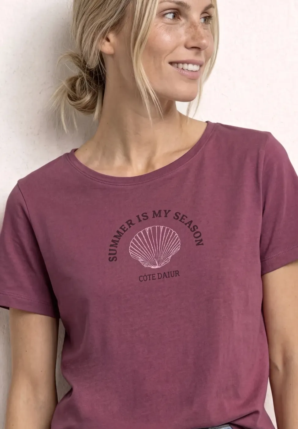 Shirt met schelpenprint
