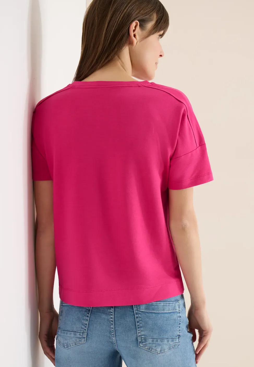 Shirt met schouderdetail